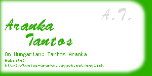 aranka tantos business card